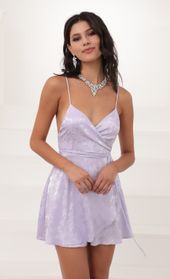 Picture thumb Charlotte A-Line Dress in Lilac. Source: https://media.lucyinthesky.com/data/Jun20_1/170xAUTO/781A6560.JPG