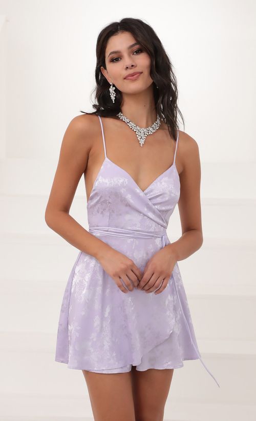 Picture Charlotte A-Line Dress in Lilac. Source: https://media.lucyinthesky.com/data/Jun20_1/500xAUTO/781A6560.JPG