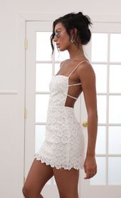 Picture thumb Lucia Crochet Lace Dress in White. Source: https://media.lucyinthesky.com/data/Jun20_2/170xAUTO/781A3006S.JPG