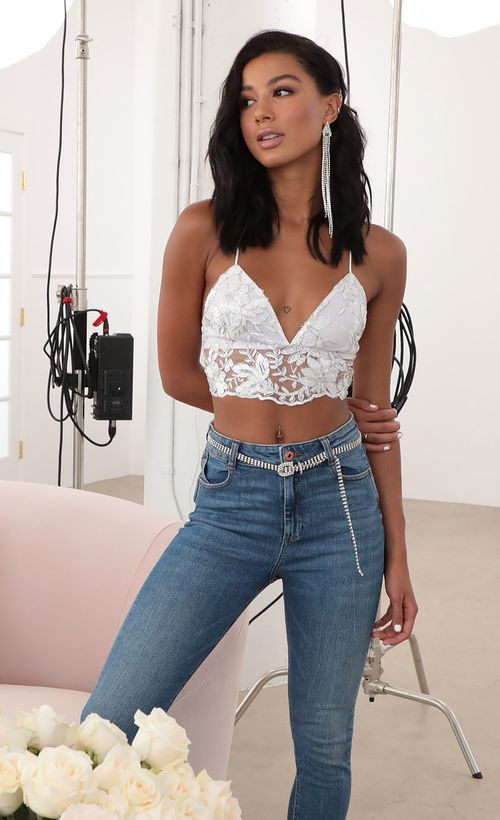 Picture Haven Sequin Lace Crop Top. Source: https://media.lucyinthesky.com/data/Jun20_2/500xAUTO/781A0040S.JPG