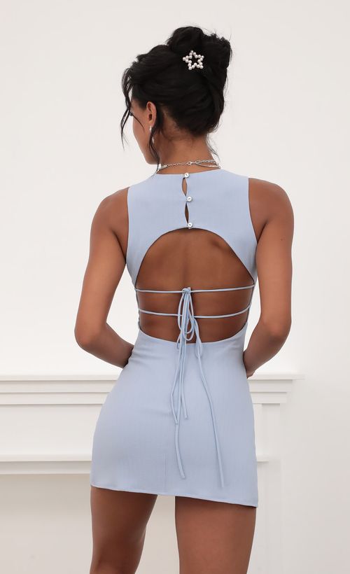 Picture Violette Open Back Tank Dress in Blue. Source: https://media.lucyinthesky.com/data/Jun20_2/500xAUTO/781A8345.JPG