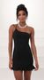 Picture Embry Shoulder Ruffle Dress in Black. Source: https://media.lucyinthesky.com/data/Jun20_2/50x90/781A6141.JPG