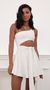 Picture Amara Eyelet Shoulder A-line Dress in White. Source: https://media.lucyinthesky.com/data/Jun20_2/50x90/781A9057.JPG