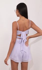 Picture thumb Casey Lavender Romper with Silver Pinstripes. Source: https://media.lucyinthesky.com/data/Jun21_1/170xAUTO/1V9A2213.JPG