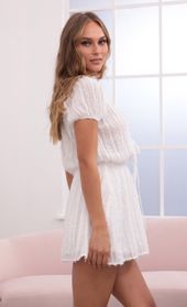 Picture thumb Mae Striped Novelty Dress in White. Source: https://media.lucyinthesky.com/data/Jun21_1/170xAUTO/1V9A2236.JPG