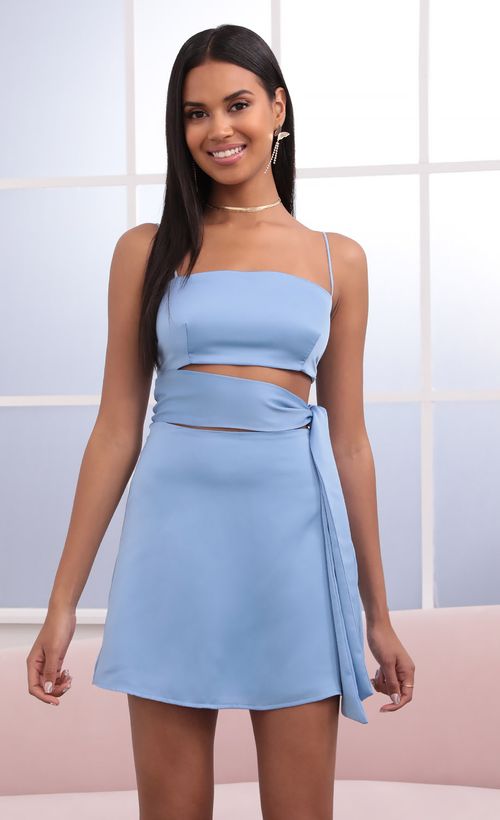 Picture Betsy Cutout Tie Dress in Sky Blue. Source: https://media.lucyinthesky.com/data/Jun21_1/500xAUTO/1V9A0912.JPG