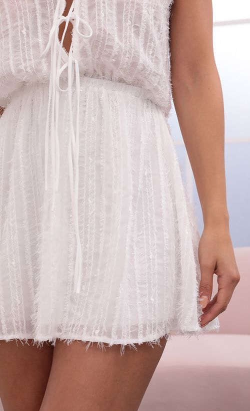 Picture Mae Striped Novelty Dress in White. Source: https://media.lucyinthesky.com/data/Jun21_1/500xAUTO/1V9A2274.JPG
