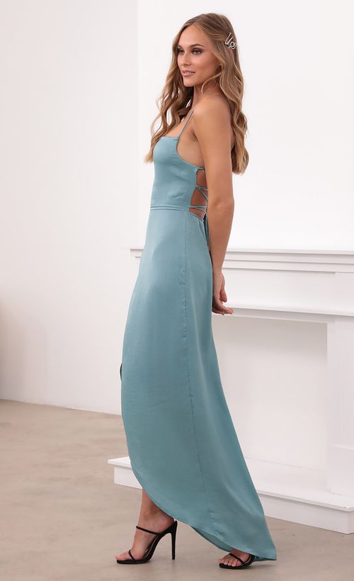 Picture Ciara Satin Luxe Maxi in Sage Green. Source: https://media.lucyinthesky.com/data/Jun21_1/500xAUTO/1V9A2945.JPG