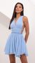Picture Babette Plunge A-Line Dress in Blue. Source: https://media.lucyinthesky.com/data/Jun21_1/50x90/1V9A0336.JPG