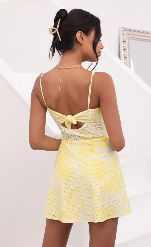 Picture Sonny Tie Dye Eyelet Dress in Yellow. Source: https://media.lucyinthesky.com/data/Jun21_2/500xAUTO/1V9A1750.JPG