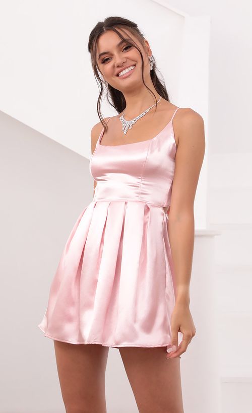 Picture Angeli Pleated Dress in Pink. Source: https://media.lucyinthesky.com/data/Jun21_2/500xAUTO/1V9A3570.JPG