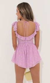 Picture thumb Effie Floral Sequin Chiffon Romper in Purple. Source: https://media.lucyinthesky.com/data/Jun22_1/170xAUTO/1V9A1817.JPG