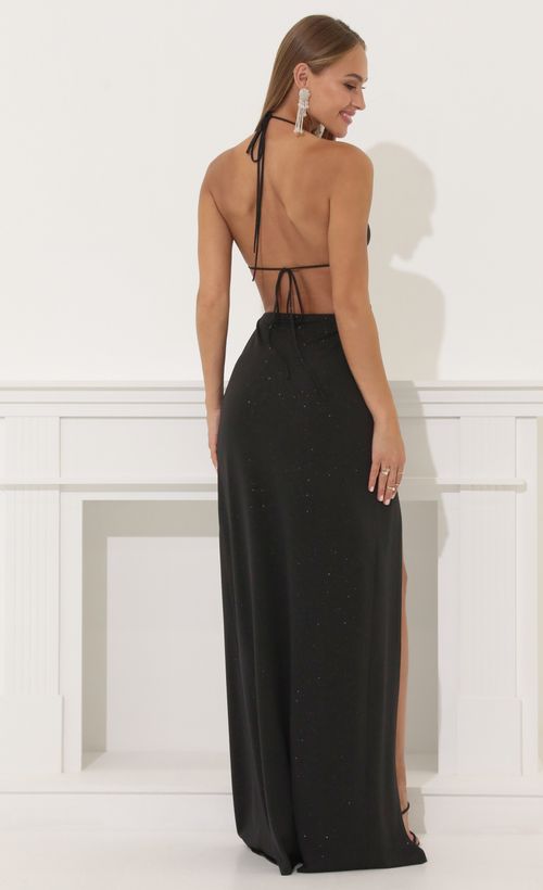 Picture Tana Bikini Cutout Maxi Dress in Black. Source: https://media.lucyinthesky.com/data/Jun22_1/500xAUTO/1V9A4488.JPG