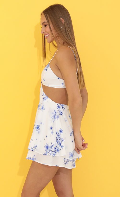Picture Mina Floral Cutout Dress in White. Source: https://media.lucyinthesky.com/data/Jun22_1/500xAUTO/1V9A7178.JPG