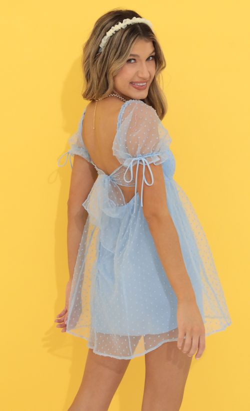 Picture Emerson Dotted Baby Doll Dress in Blue. Source: https://media.lucyinthesky.com/data/Jun22_1/500xAUTO/1V9A7499.JPG