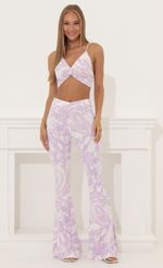Picture Oaklynn Marble Print Two Piece Pant Set in Purple. Source: https://media.lucyinthesky.com/data/Jun22_2/150xAUTO/1V9A0988.JPG