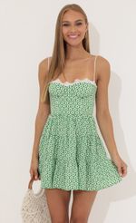 Picture Capra Floral Corset Dress in Green. Source: https://media.lucyinthesky.com/data/Jun22_2/150xAUTO/1V9A4274.JPG