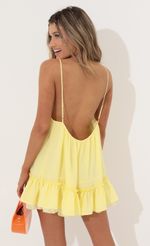 Picture Eileen Flare Dress in Yellow. Source: https://media.lucyinthesky.com/data/Jun22_2/150xAUTO/1V9A7439.JPG
