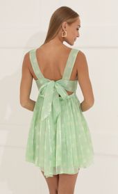 Picture thumb Jennifer Floral Organza Baby Doll Dress in Green. Source: https://media.lucyinthesky.com/data/Jun22_2/170xAUTO/1V9A4864.JPG