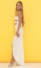Picture thumb Devon Sequin Cutout Maxi Dress in White. Source: https://media.lucyinthesky.com/data/Jun22_2/170xAUTO/1V9A4992.JPG