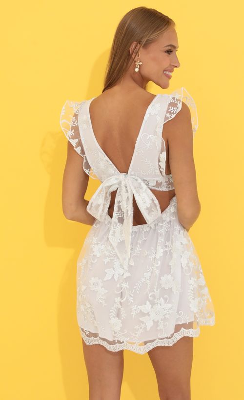 Picture Flor Baby Doll Dress in White. Source: https://media.lucyinthesky.com/data/Jun22_2/500xAUTO/1V9A7255.JPG