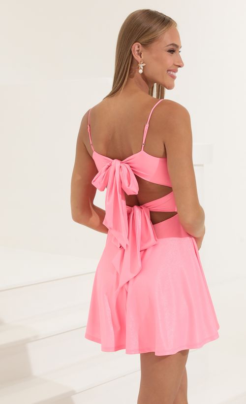 Picture Savanna Fit and Flare Dress in Pink. Source: https://media.lucyinthesky.com/data/Jun22_2/500xAUTO/1V9A7471.JPG