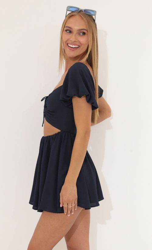Picture Jess Crepe Tummy Cutout Dress in Navy. Source: https://media.lucyinthesky.com/data/Jun22_2/500xAUTO/1V9A8772.JPG