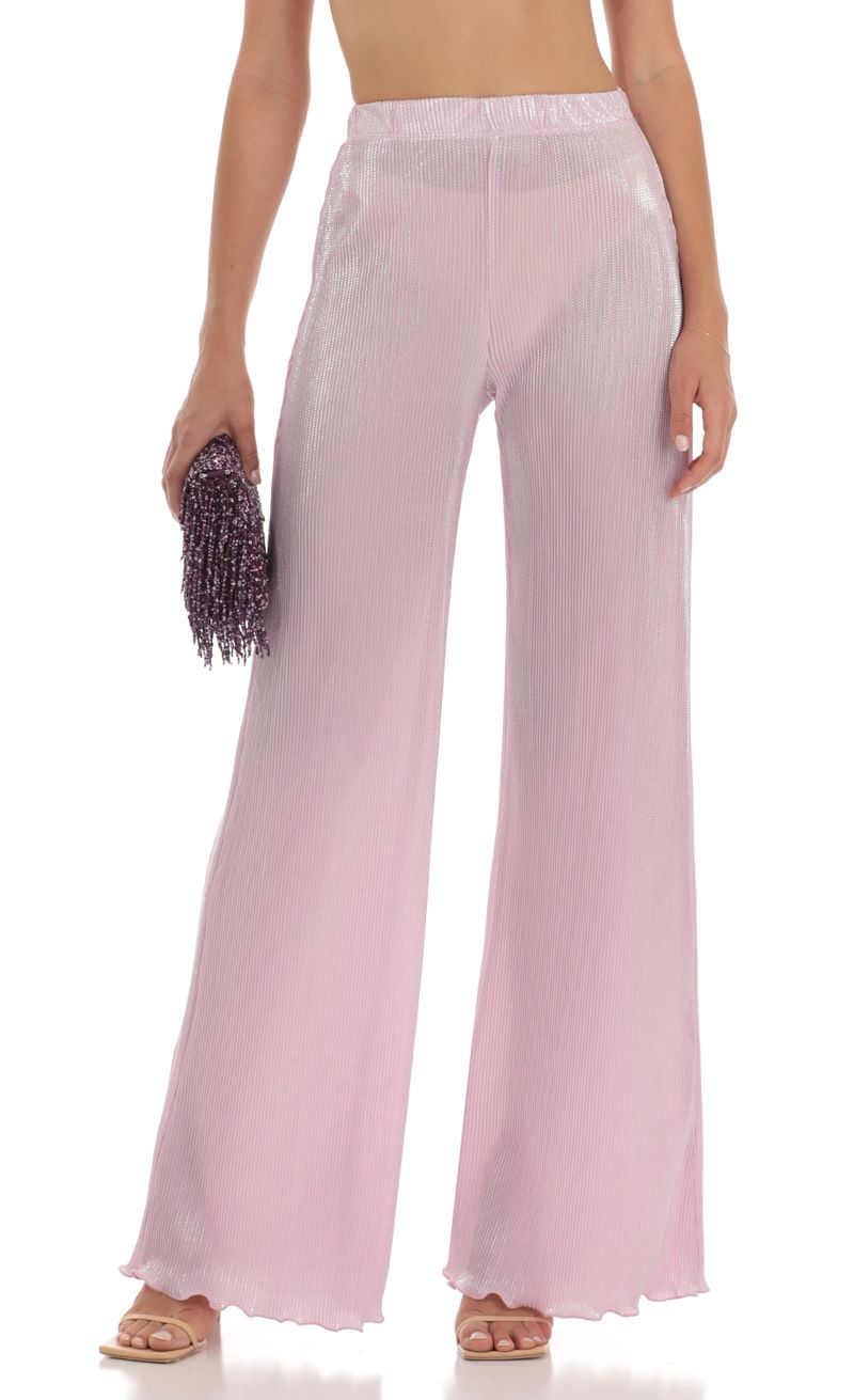 Heartbreak super wide leg trousers co-ord in pink shimmer | ASOS