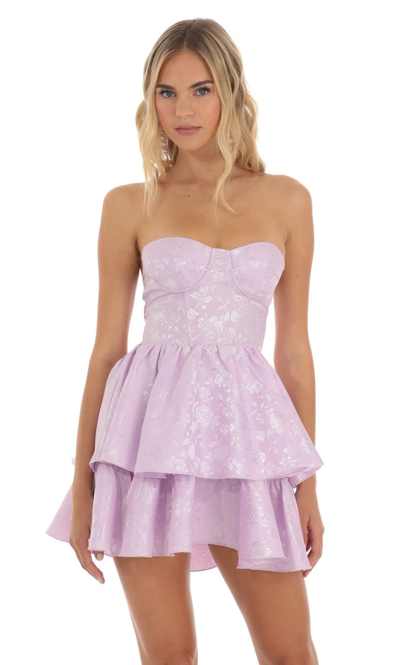 Gia Corset Sequin Mini Dress - Lilac