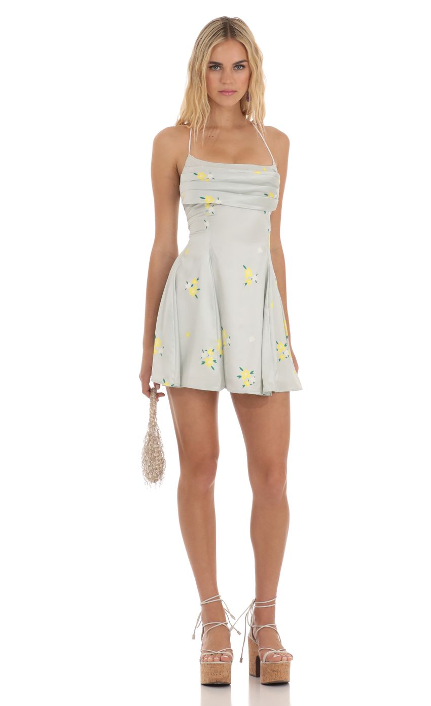 Picture Dora Floral A-Line Dress in Light Green. Source: https://media.lucyinthesky.com/data/Jun23/850xAUTO/2363f13d-3161-4aff-83f5-406dc20c6ebe.jpg
