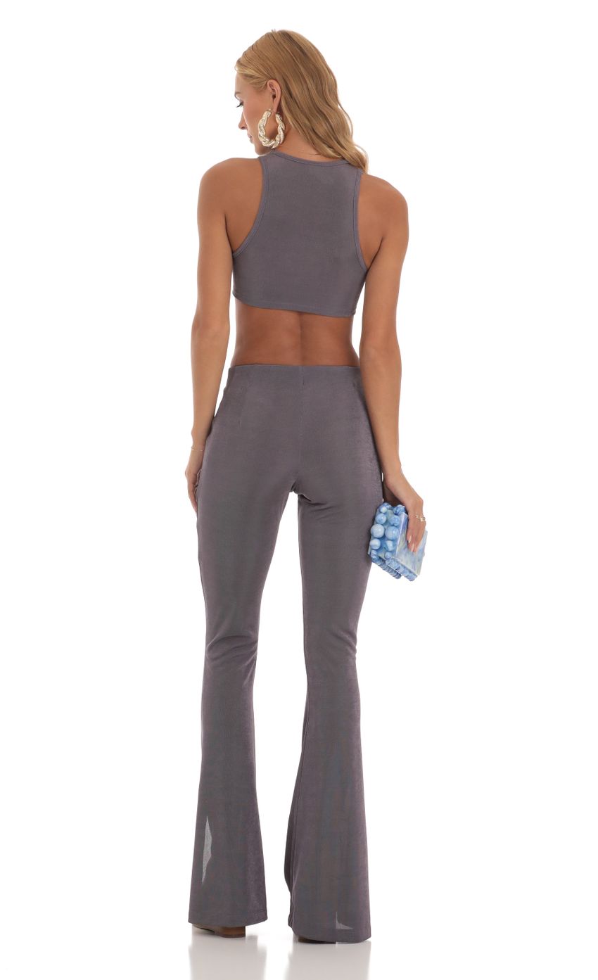 Picture Jeanette Cutout Two Piece Pant Set in Purple. Source: https://media.lucyinthesky.com/data/Jun23/850xAUTO/6d19afa8-50aa-4b55-8fe1-472ff64106c0.jpg
