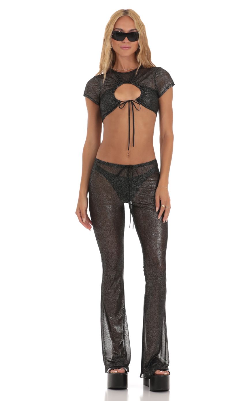 Picture Maybelline Shimmer Three Piece Pant Set in Black. Source: https://media.lucyinthesky.com/data/Jun23/850xAUTO/8bde6f42-695d-49c4-83de-67a3df729489.jpg