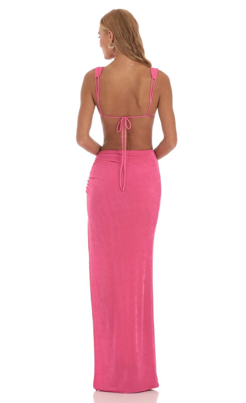 Picture Hart Rhinestone Two Piece Maxi Skirt Set in Pink. Source: https://media.lucyinthesky.com/data/Jun23/850xAUTO/c6f0c997-faa0-4a32-b811-a3d0282513c6.jpg