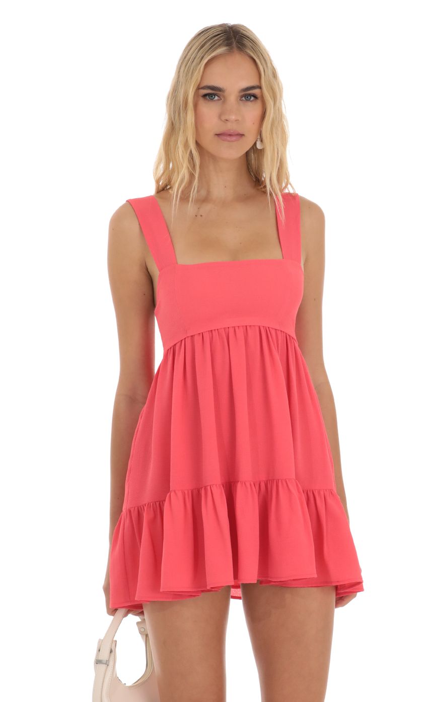 Picture Aurora Crepe Square Neckline Dress in Pink. Source: https://media.lucyinthesky.com/data/Jun23/850xAUTO/e7fcd3a7-842b-4a7b-8898-c9627ae42b1b.jpg