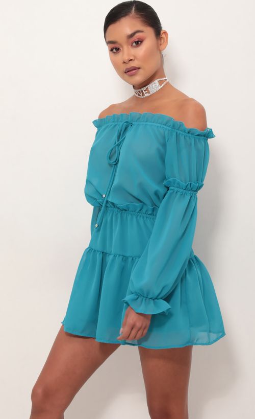 Picture Wild Thoughts Off The Shoulder Dress. Source: https://media.lucyinthesky.com/data/Mar19_1/500xAUTO/781A2092.JPG