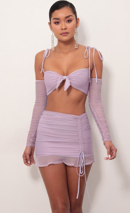Picture Luciana Two Piece Set in Lavender. Source: https://media.lucyinthesky.com/data/Mar19_1/500xAUTO/781A5530S.JPG