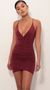 Picture Ruched Cross-Back Dress In Burgundy. Source: https://media.lucyinthesky.com/data/Mar19_1/50x90/781A4530S.JPG