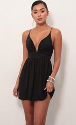 Picture Low V Plunge Dress In Black. Source: https://media.lucyinthesky.com/data/Mar19_2/150xAUTO/781A5344S.JPG