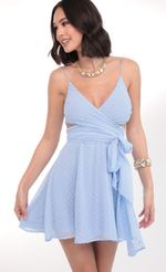 Picture Jillian Chiffon Wrap Dress in Royal Blue. Source: https://media.lucyinthesky.com/data/Mar20_1/150xAUTO/781A6071.JPG