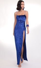 Picture thumb Giana Crushed Velvet Maxi in Royal. Source: https://media.lucyinthesky.com/data/Mar20_1/170xAUTO/781A4206.JPG