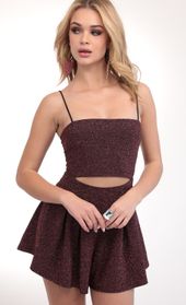 Picture thumb Juliana Cutout Romper in Mauve Shimmer. Source: https://media.lucyinthesky.com/data/Mar20_1/170xAUTO/781A9226.JPG