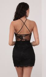 Picture Camila Scallop Sequin Lace Bodycon in Black. Source: https://media.lucyinthesky.com/data/Mar20_2/150xAUTO/781A7948.JPG