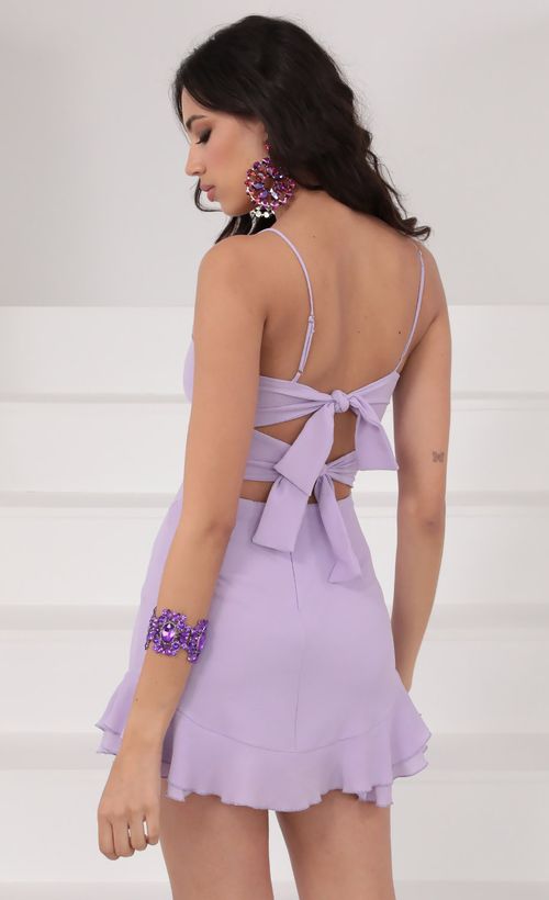 Picture Aubrey Ruffle Dress In Lavender. Source: https://media.lucyinthesky.com/data/Mar20_2/500xAUTO/781A8479.JPG