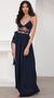 Picture Tahiti Lace Chiffon Maxi Set in Navy. Source: https://media.lucyinthesky.com/data/Mar20_2/50x90/781A5835.JPG