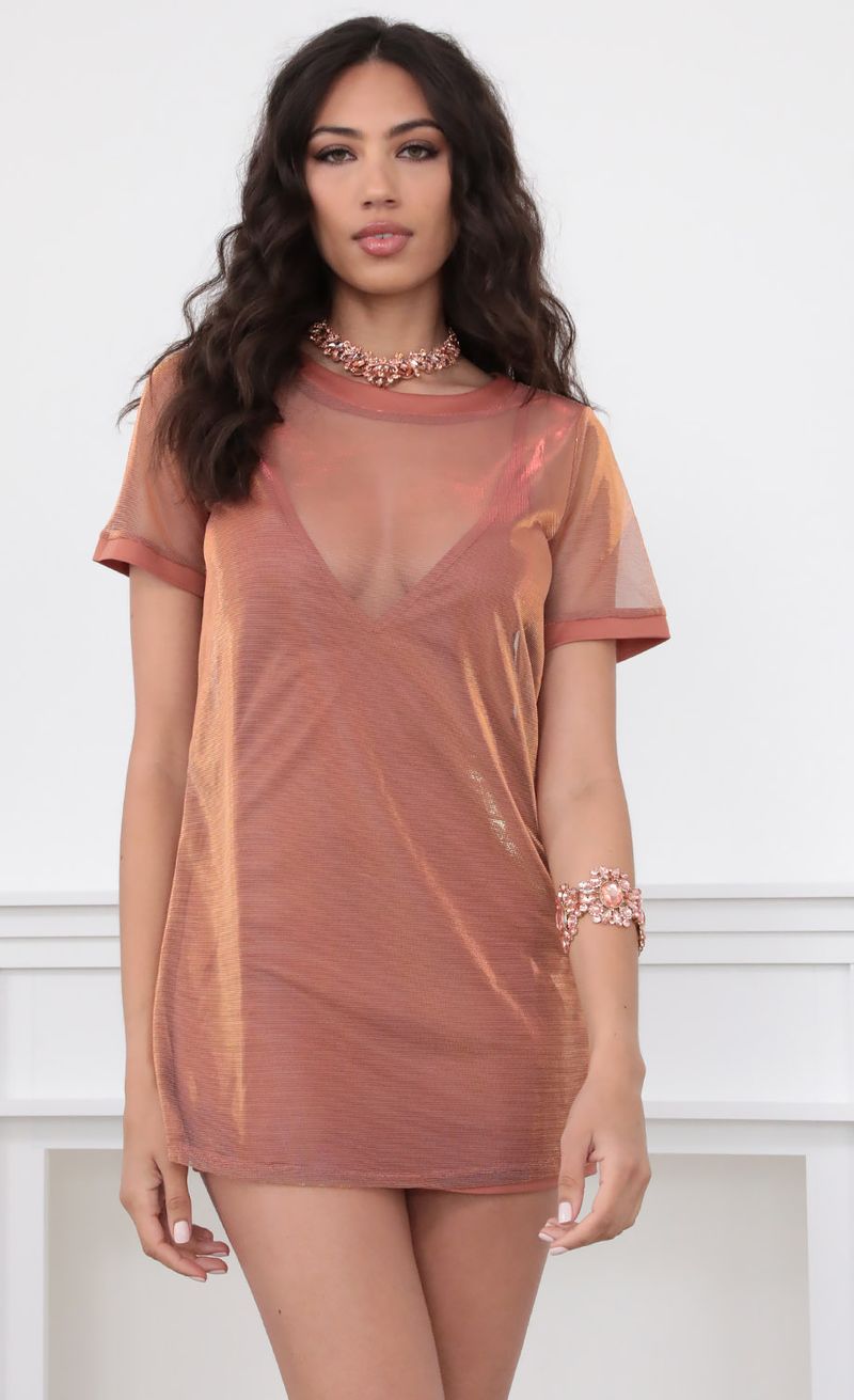 Picture Sparkling Shift Dress in Rose Gold. Source: https://media.lucyinthesky.com/data/Mar20_2/800xAUTO/781A1575.JPG
