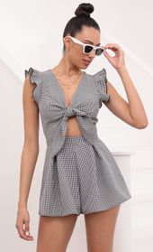Picture thumb Blair Checked Front Tie Romper. Source: https://media.lucyinthesky.com/data/Mar21_1/170xAUTO/1V9A3086.JPG