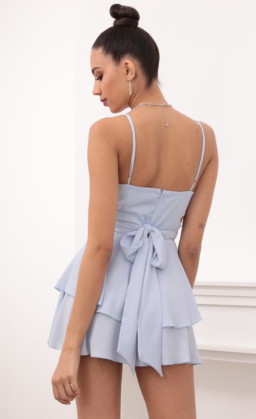 Picture Shelby Ruffle Baby Doll Romper in Light Blue. Source: https://media.lucyinthesky.com/data/Mar21_1/500xAUTO/1V9A1984.JPG