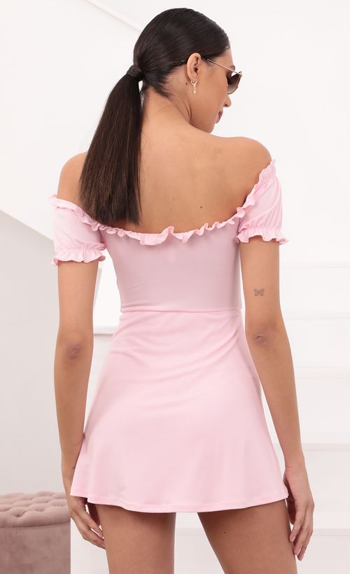 Picture Tiera Underwire Cups Dress in Pink. Source: https://media.lucyinthesky.com/data/Mar21_1/500xAUTO/1V9A4919.JPG