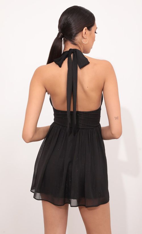 Picture Dani Halter Open Dress in Black Crinkle Chiffon. Source: https://media.lucyinthesky.com/data/Mar21_1/500xAUTO/1V9A7848.JPG