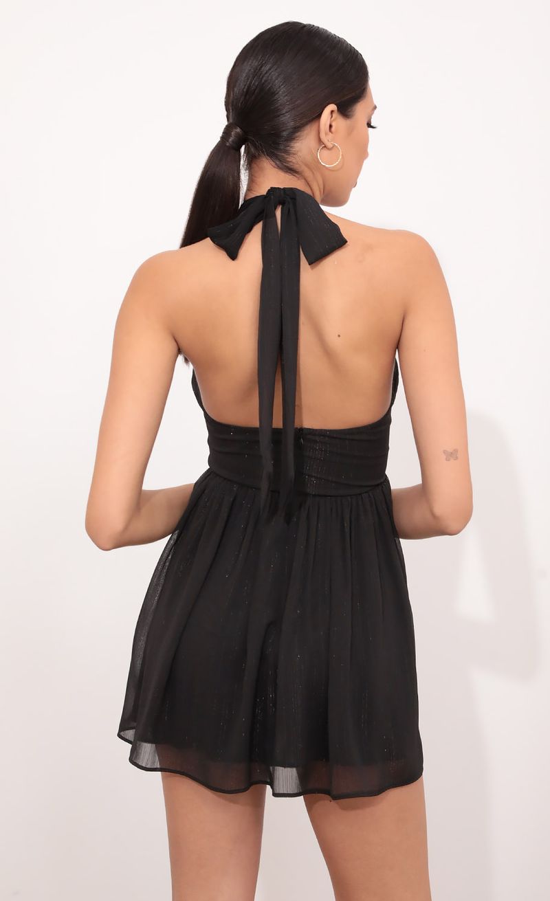 Picture Dani Halter Open Dress in Black Crinkle Chiffon. Source: https://media.lucyinthesky.com/data/Mar21_1/800xAUTO/1V9A7848.JPG